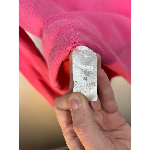 Balletcore Ribbon Tie Knit Sweater Women Sz M Pink Coquette Empire Waist Ruffle - Picture 6 of 10